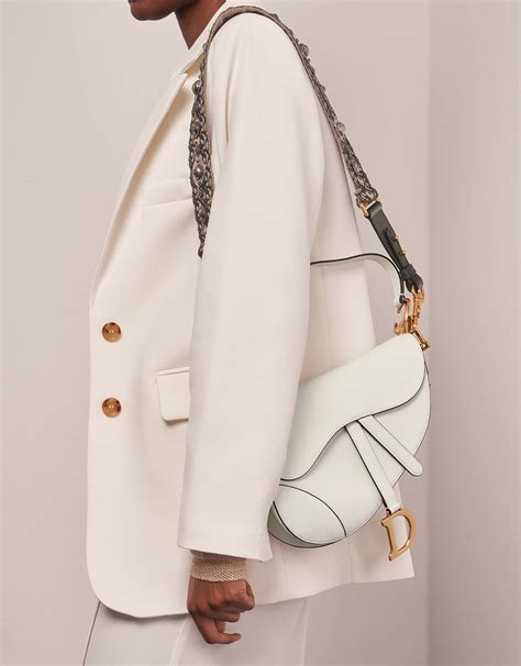 white dior saddle bag with strap|dior saddle bag crossbody strap.